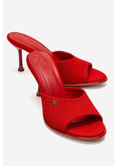 Luvishoes Wendy Kırmızı Kadın İnce Topuklu Terlik Kırmızı
