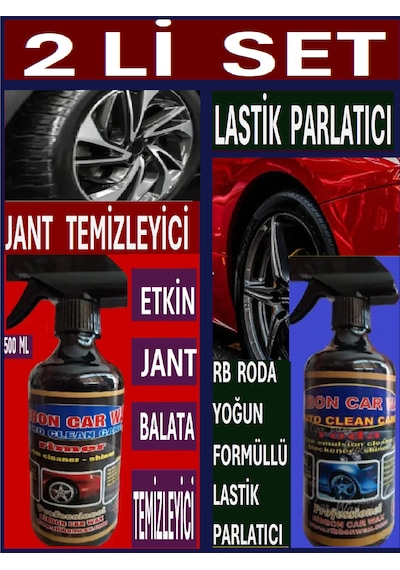 Lastik Parlatıcı 500 Ml + Jant Temizleyici 500 Ml 2 Li Set