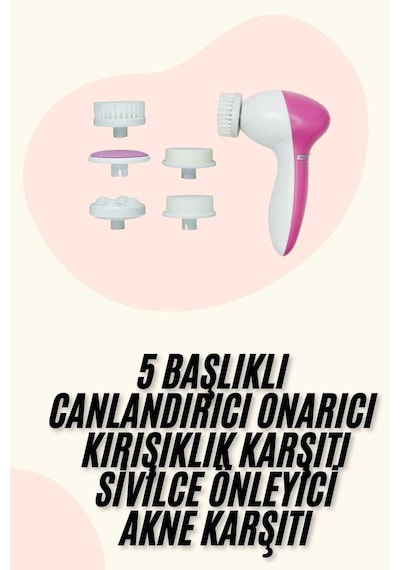 5 Başlıklı Titreşimli Cilt Temizleme Seti Canlandırıcı Ve Onarıcı 49204551