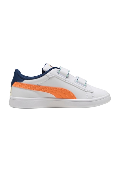 402830-01 Puma Smash 3.0 Playdate V Ps Çocuk Spor Ayakkabı Beyaz 402830-01 Beyaz Turuncu