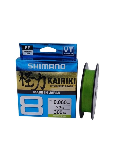 İp Misine Shimano Kairiki Mantis Green Yeşil 0,06mm 300mt 8kat - Standart