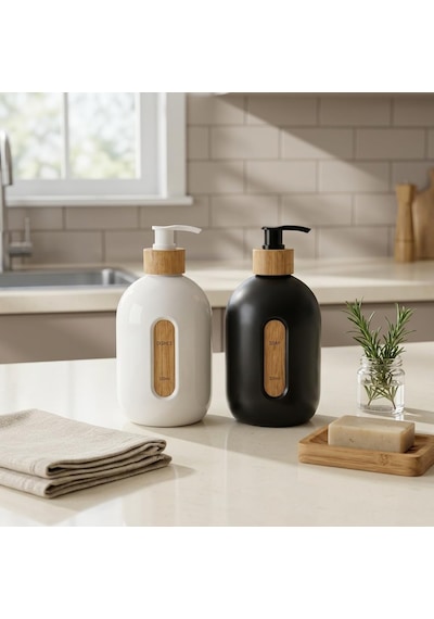 Deconox 500 Ml Cam Sıvı Sabunluk - Bambu Pompalı Ve Etiketli Şık Tasarım 1 Adet Asorit Gönderim Diğer