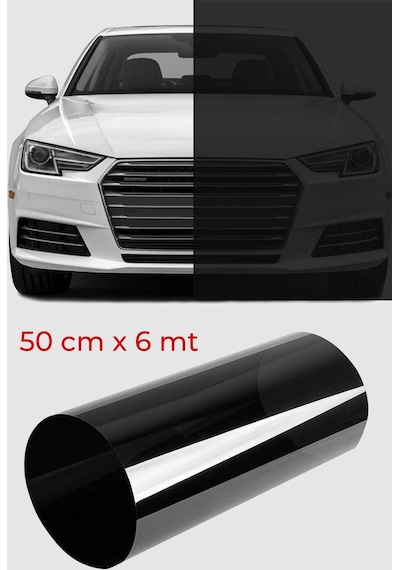 Cam Filmi Siyah Amerikan Çizilmez  Koyu ton 50 cm x 6 metre