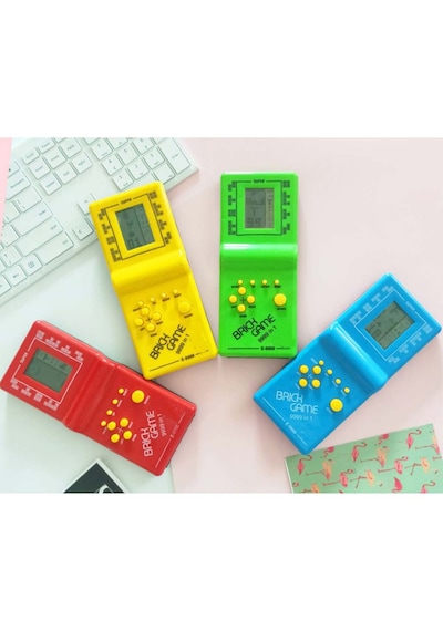 Tetris Oyunu Nostaljik Dijital El Atarisi Oyuncak 1 Adet Piller Ürüne Dahil Mavi Renk