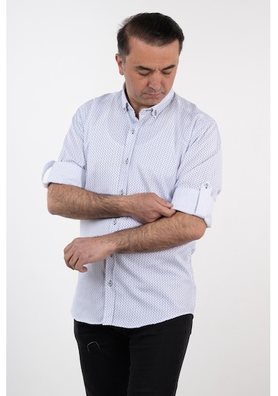 Slim Fit Erkek Gömlek-Beyaz-L Beyaz