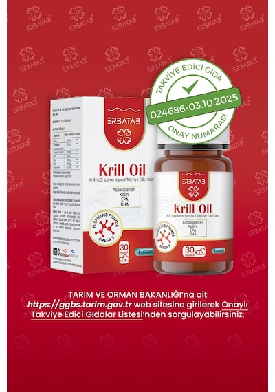Erbatab Krill Oil 500 Mg 30 Kapsül