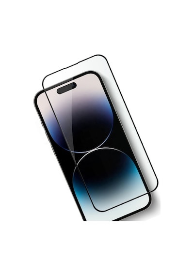 Apple Uyumlu   iPhone 14 Pro Max Siyah 5D Tam Kaplayan Ekran Koruyucu Cam