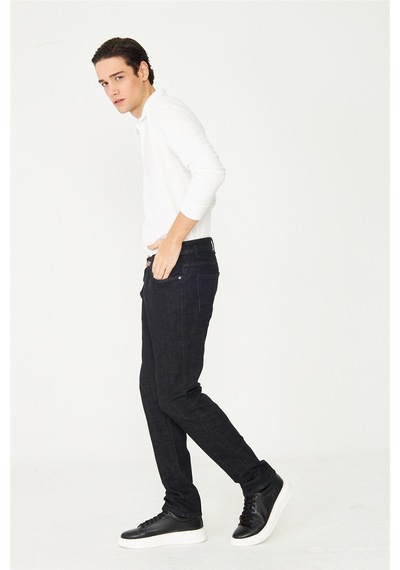 Siyah Premium Denim Erkek Jean Pantolon Siyah