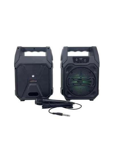 Hubrendy Tekno Karaoke Mikrofonlu Fm Radyolu Bluetooth Hoparlör Yüksek Ses Kaliteli