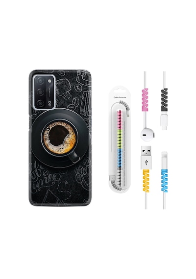 Oppo A55 Kılıf Kablo Koruyuculu Bi Kahve 1904
