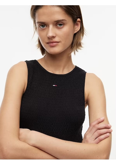 Tommy Hilfiger Mini Kadın Elbise-dw0dw23120bds Siyah