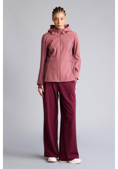 Defacto Su İtici Slım Fıt Kapüşonlu Fermuarlı Softshell Mont G0237ax26spbr252 Bordo-br252
