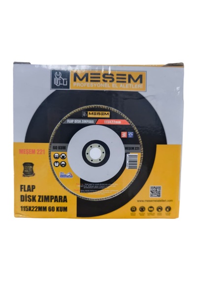 Meşem 10'lu Flap Disk Zımpara 115 X 22 Mm 60 Kum