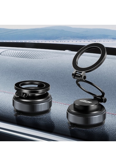 Go Des Gd-hd238 360 Derece Dönebilen Vakum Özellikli Magnetik Telefon Tutucu Siyah