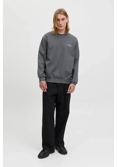 Jack & Jones Erkek Jprblachad Baskılı Bisiklet Yaka Sweatshirt 12261386 Füme Füme Jack & Jones Erkek Jprblachad Baskılı Bisiklet Yaka Sweatshirt 12261386 Füme Füme