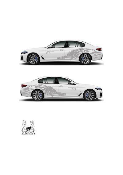 Jaguar Araba Arka Çamurluk Sticker, Jaguar Araba Yan Kapı Çıartma
