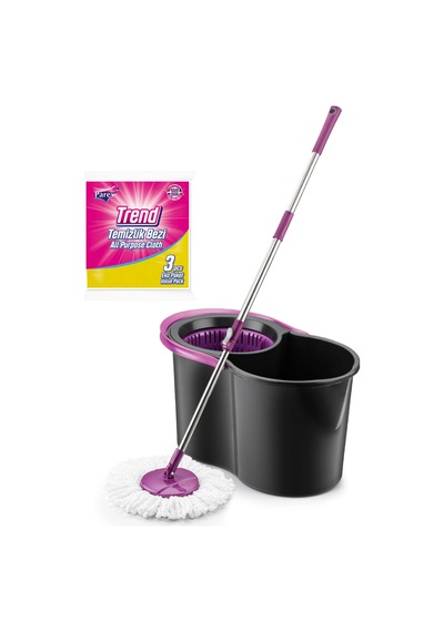 Black Edition Otomatik Temizlik Seti + Trend Temizlik Bezi 3'lü Paket