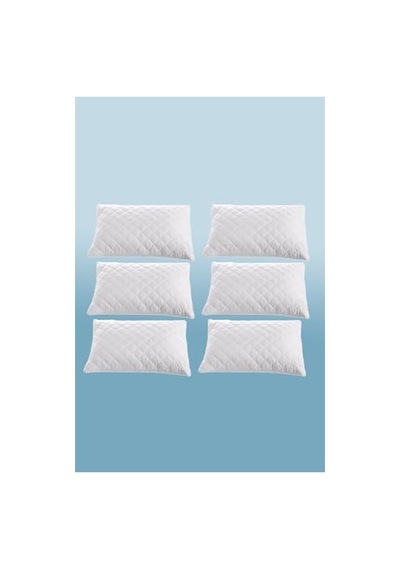 50x70 Cm Kapitoneli Yastık Koruyucu Alez, 6 Adet Paket Abanoz