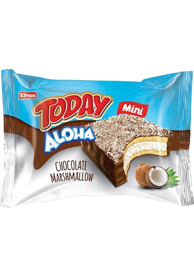 Aloha Mini Hindistan Cevizli Marshmallowlu 20 Gr. 24 Adet (1 Kutu)