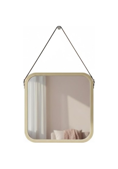 Askılı Ahşap Çerçeveli Kare Ayna 32x42 Cm Deri Askılı Duvar Aynası, Modern Minimal Dekoratif Ayna, Antre Banyo Yatak Odası İçin & Askılı Ahşap Çerçeveli Kare Ayna 32x42 Cm Deri Askılı Duvar Aynası, Modern Minimal Dekoratif Ayna, Antre Banyo Yatak Odası İçin &
