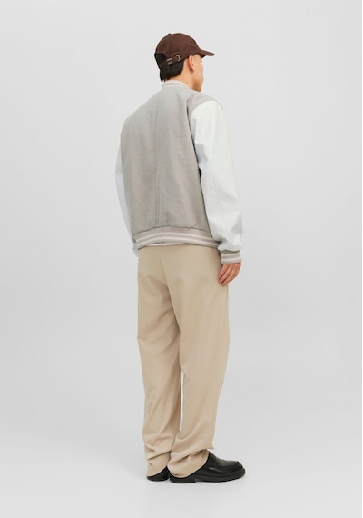 Jack & Jones Harf İşlemeli Bomber Ceket - College 12241559 Crockery Siyah