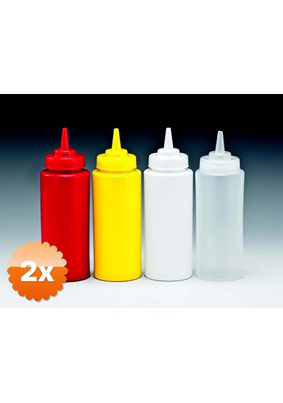 2 Adet Sos Şişesi - Şeffaf - 700 Ml Diğer