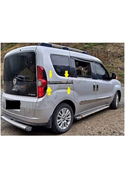 Markadan Fiat Doblo Krom Sürgülü Kapı Çıtası 2010 Sonrası 2 Parça