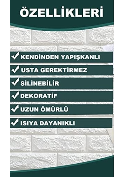 Taş Desenli Kendinden Yapışkanlı 3d Duvar Raf Kapı Kaplama Kağıdı 3 Metre Çok Renkli