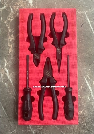 İzeltaş Black Line Pense Seti Carbon Çelik Yankeski Kargaburun Tornavida 5pcs Diğer