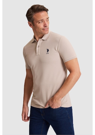 U.s. Polo Assn. Erkek Taş Tişört Basic 50326920-vr049 Taş Rengi