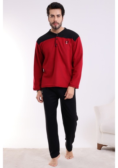 Wordex Falkon 7204 Polar Kışlık Erkek Ev Pijama Takımı Uyku Takımı Bordo Wordex Falkon 7204 Polar Kışlık Erkek Ev Pijama Takımı Uyku Takımı Bordo