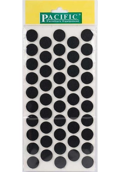 Pacific Yapışkanlı Yuvarlak Keçe. 20 Mm. Siyah