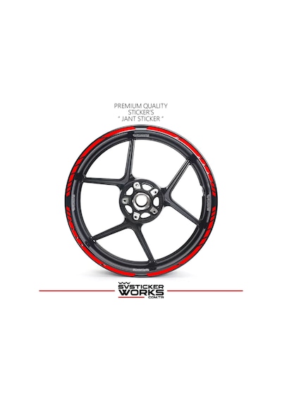 Tüm Motosikeltler Uyumlu 17 İnch Jant Sticker Seti 44481826