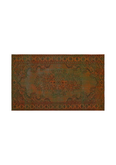 El Dokuması Vintage Yün-pamuk Kahve Halı 26956 160 X 260 Cm Kahverengi