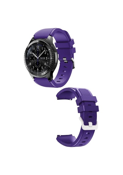 Huawei Watch Gt 2 Sport Uyumlu Klasik Çizgi Desenli 22mm Silikon Kordon