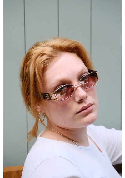 Unisex Vintage Gold Kahve Güneş Gözlüğü Çok Renkli
