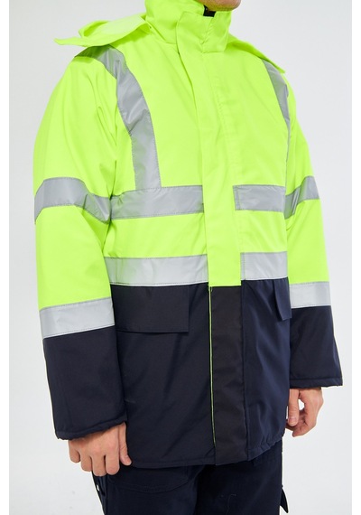 Parka Yeşil Lacivert Lacivert - Fosforlu Sarı