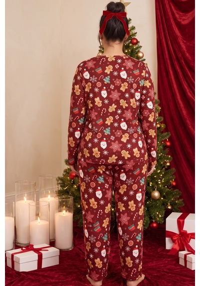 Siyah İnci Yılbaşı Temalı Desenli Termal Kumaşlı Ultra Soft Yumuşak Büyük Beden Battal Boy Örme Pijama Takımı 26226725 Bordo Siyah İnci Yılbaşı Temalı Desenli Termal Kumaşlı Ultra Soft Yumuşak Büyük Beden Battal Boy Örme Pijama Takımı 26226725 Bordo