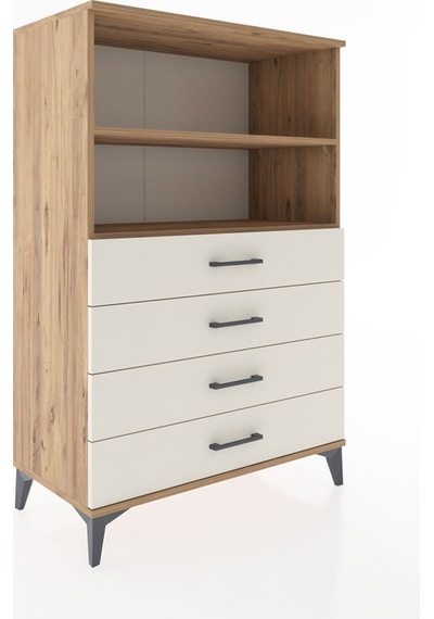 Hyperion Dolap 2 Raflı 4 Çekmeceli 88x44x134 Çam-aytaşı Çam