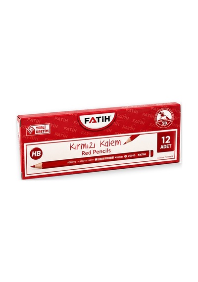 Kırmızı Kurşun Kalem 36 Adet - 3 Düzine