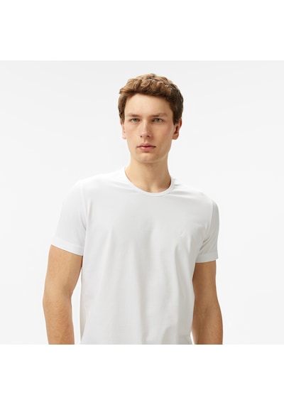 Nautica Nautara Erkek Beyaz Regular Fit T-shirt Düz V55009t Beyaz