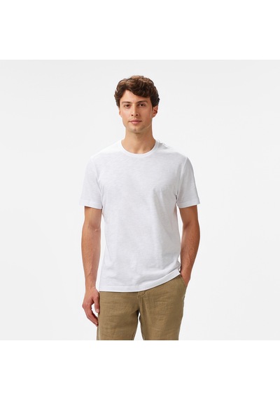 Nautica Erkek Beyaz Regular Fit T-shirt Düz V55015t Beyaz