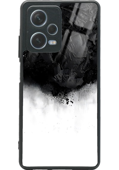 Xiaomi Redmi Note 12 Pro 5g Siyah Duman Tasarımlı Glossy Telefon Kılıfı