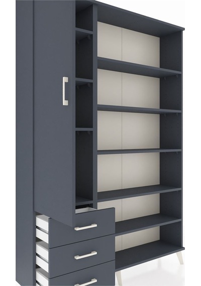 Arges Dolap 9 Raflı 3 Çekmeceli 3 Kapaklı 132x30x195 Antrasit-antrasit/antrasit Antrasıt/antrasıt Arges Dolap 9 Raflı 3 Çekmeceli 3 Kapaklı 132x30x195 Antrasit-antrasit/antrasit Antrasıt/antrasıt