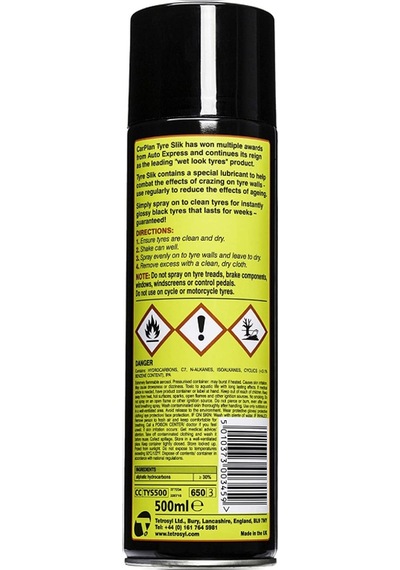 Carplan Tyre Slik Lastik Parlatıcı Koruyucu Sprey 500ml Siyah