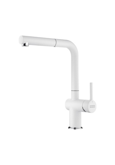 Franke Ubg 610-56 Granit Bianco Evye, Actıve Plus Doccıa 2.0 Spiralli, Bianco Armatür Beyaz