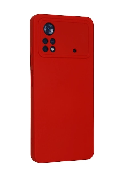 Trendexa Poco X4 Pro 5g Kılıf Nano İçi Kadife Silikon - Kırmızı Mac