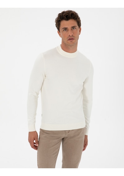 Pierre Cardin Erkek Ekru Kazak /triko 50315728-vr019 Ekru