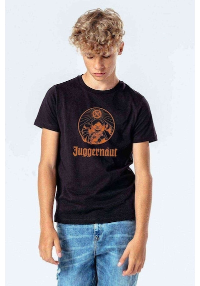 Tshirthane Juggernaut Baskılı Unisex Çocuk Siyah Tshirt