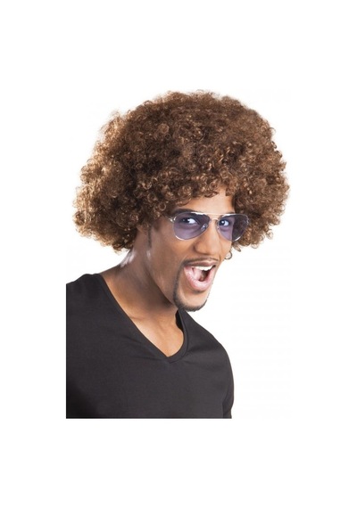 Mey İthalat Kahve Renk Kıvırcık Afro Bonus Peruk